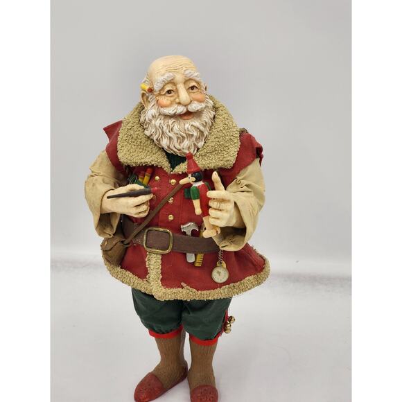 Midwest Importers Of Cannon Falls Santa Toymaker Holding Pinocchio Christmas 10" - Picture 9 of 16